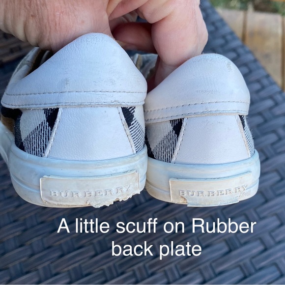 BURBERRY Little Boy Nova Check (Mega) LEATHER & CANVAS/Velcro Tennies🔥2-3 years - Picture 9 of 12